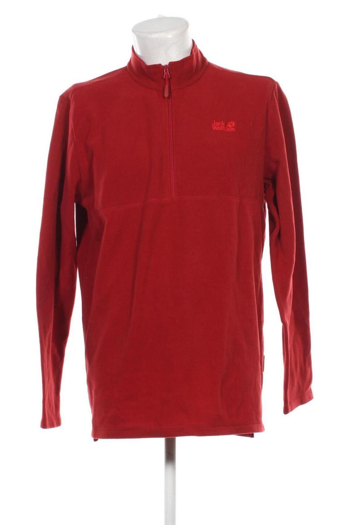 Ανδρική μπλούζα fleece Jack Wolfskin, Μέγεθος XXL, Χρώμα Κόκκινο, Τιμή 32,99 €