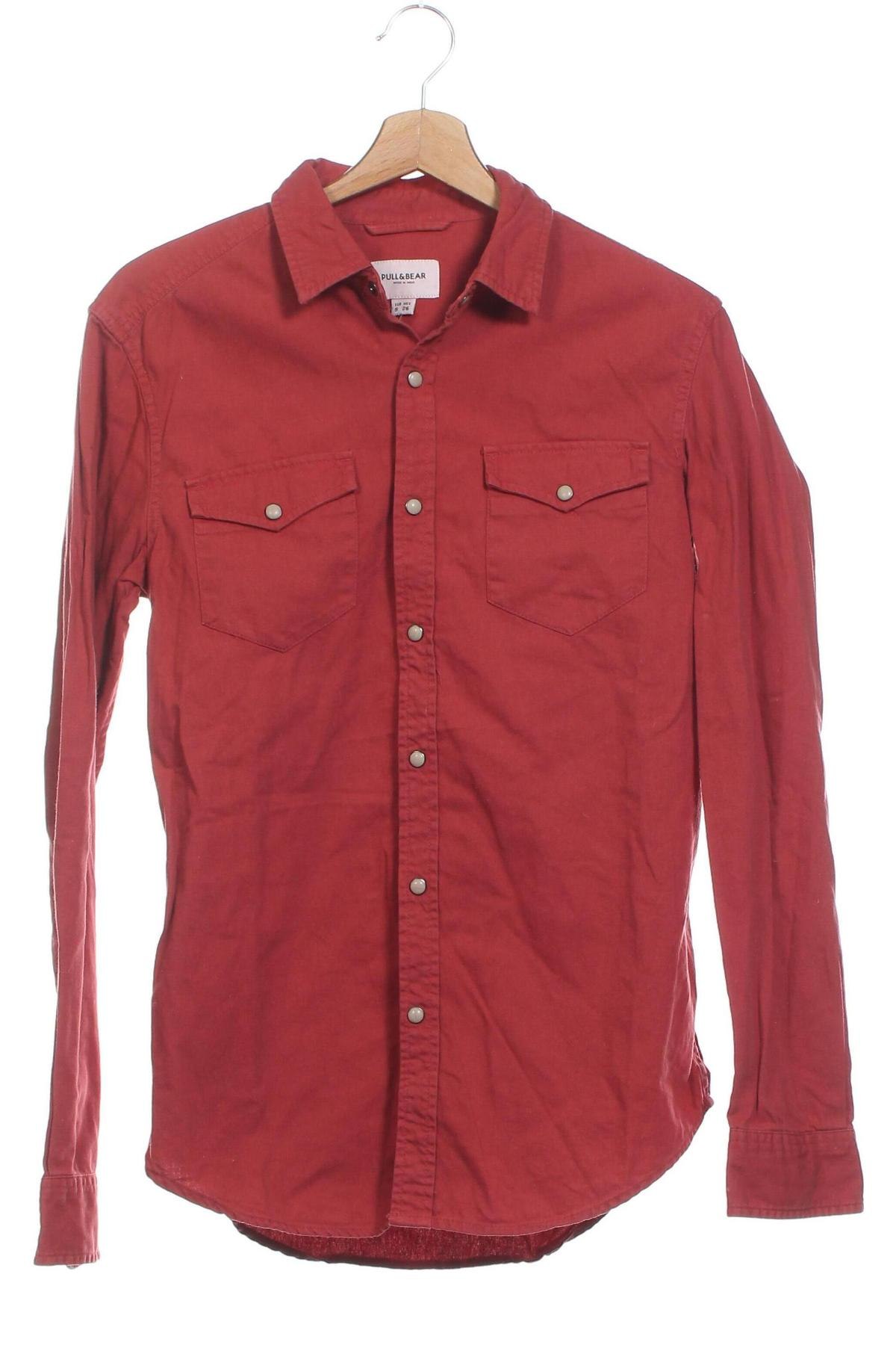 Herrenhemd Pull&Bear, Größe S, Farbe Rot, Preis 14,83 €