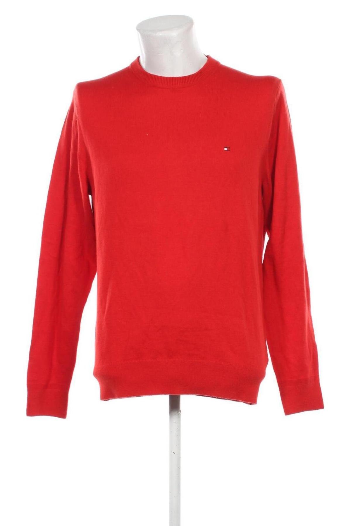 Męski sweter Tommy Hilfiger, Rozmiar L, Kolor Czerwony, Cena 452,99 zł