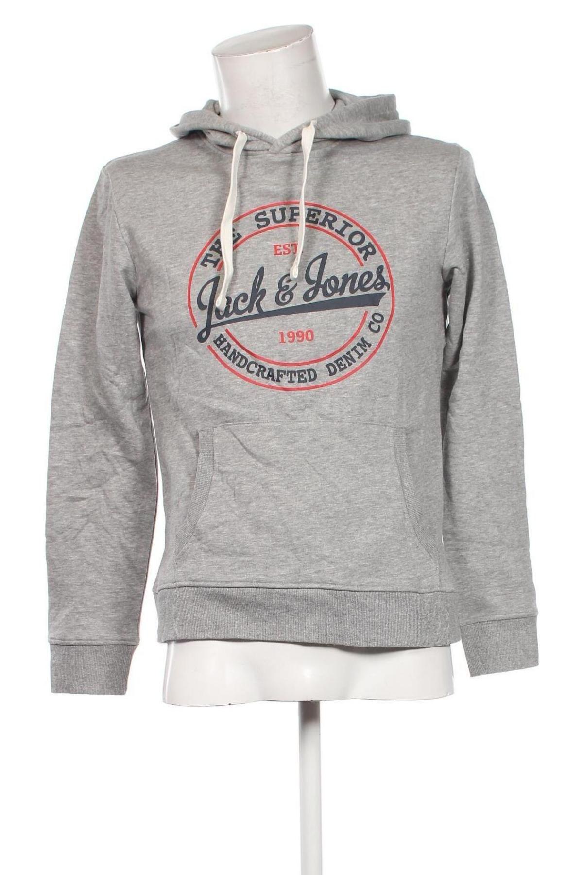 Мъжки суичър Jack & Jones, Размер M, Цвят Сив, Цена 25,99 лв.