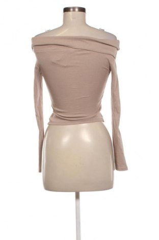 Γυναικεία μπλούζα Bershka, Μέγεθος XS, Χρώμα  Μπέζ, Τιμή 12,00 €