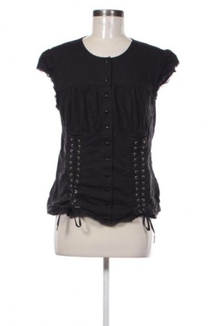 Γυναικείο πουκάμισο Moda International, Μέγεθος M, Χρώμα Μαύρο, Τιμή 13,00 €