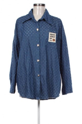 Γυναικείο πουκάμισο Unbranded, Μέγεθος 3XL, Χρώμα Μπλέ, Τιμή 13,00 €