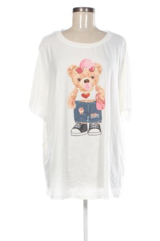 Damen T-Shirt SHEIN, Größe 4XL, Farbe Weiß, Preis 12,00 €