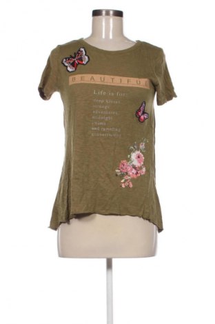 Damen T-Shirt Stradivarius, Größe S, Farbe Mehrfarbig, Preis € 8,68