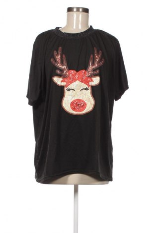 Γυναικείο t-shirt Unbranded, Μέγεθος 3XL, Χρώμα Μαύρο, Τιμή 5,99 €