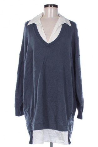 Γυναικείο πουλόβερ Samoon, Μέγεθος 3XL, Χρώμα Μπλέ, Τιμή 17,99 €