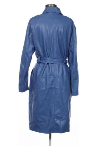Δερμάτινο γυναικείο παλτό Bershka, Μέγεθος M, Χρώμα Μπλέ, Τιμή 107,99 €