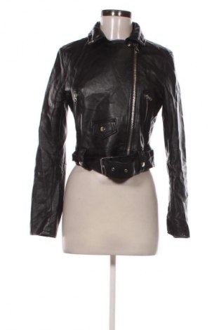 Női bőrdzseki Bershka, Méret M, Szín Fekete, Ár 12 286 Ft