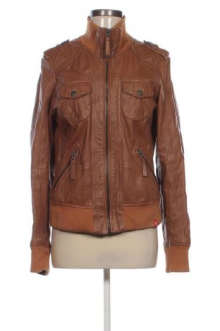 Γυναικείο δερμάτινο μπουφάν Edc By Esprit, Μέγεθος M, Χρώμα Καφέ, Τιμή 64,99 €