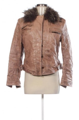 Dámska kožená bunda  Gallotti, Veľkosť XL, Farba Popolavo ružová, Cena  104,95 €