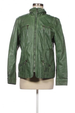 Damen Lederjacke Mainpol, Größe M, Farbe Grün, Preis 30,00 €