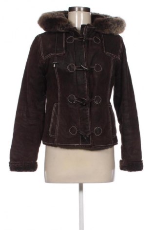 Γυναικείο δερμάτινο μπουφάν Unbranded, Μέγεθος S, Χρώμα Καφέ, Τιμή 58,99 €