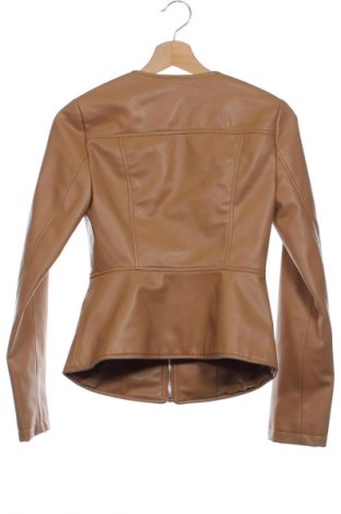 Damen Lederjacke Zara, Größe XS, Farbe Orange, Preis 21,00 €