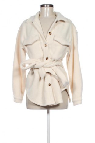 Γυναικείο μπουφάν fleece SHEIN, Μέγεθος M, Χρώμα Εκρού, Τιμή 16,99 €