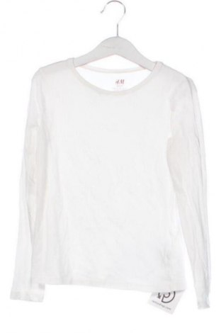 Kinder Shirt H&M, Größe 6-7y/ 122-128 cm, Farbe Weiß, Preis 5,99 €