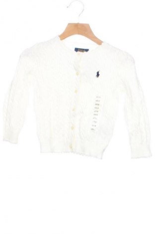 Kinder Strickjacke Polo Ralph Lauren, Größe 18-24m/ 86-98 cm, Farbe Weiß, Preis 29,99 €