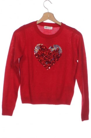 Kinderpullover H&M, Größe 10-11y/ 146-152 cm, Farbe Rot, Preis 10,99 €