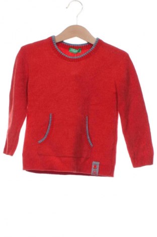 Dziecięcy sweter United Colors Of Benetton, Rozmiar 18-24m/ 86-98 cm, Kolor Czerwony, Cena 45,99 zł