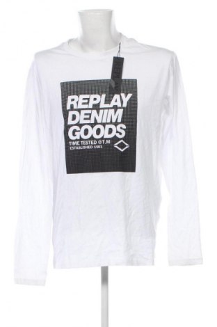 Bluză de bărbați Replay, Mărime 3XL, Culoare Alb, Preț 336,99 Lei