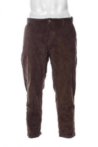 Pantaloni raiați de bărbați Pull&Bear, Mărime L, Culoare Maro, Preț 52,99 Lei