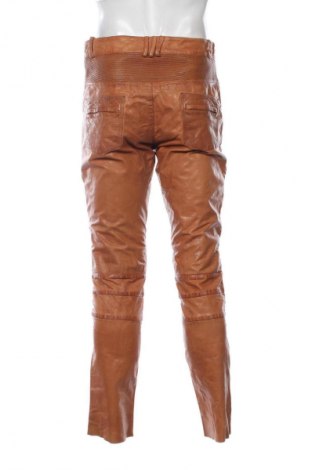 Męskie spodnie skórzane Ricano, Rozmiar L, Kolor Brązowy, Cena 914,47 zł