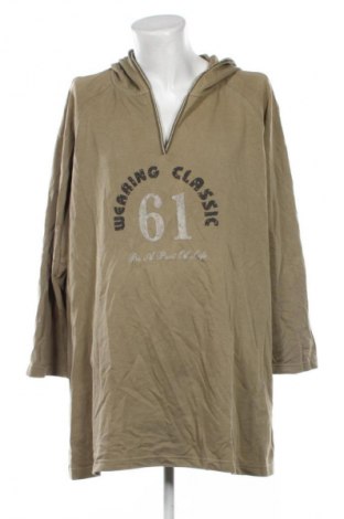 Ανδρικό φούτερ Ulla Popken, Μέγεθος 3XL, Χρώμα Πράσινο, Τιμή 18,99 €