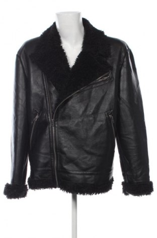 Ανδρικό δερμάτινο μπουφάν ASOS, Μέγεθος XL, Χρώμα Μαύρο, Τιμή 34,99 €