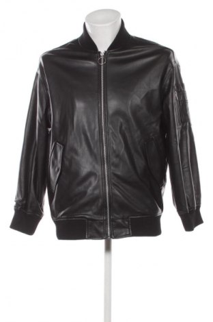 Pánska kožená bunda  Bershka, Veľkosť M, Farba Čierna, Cena  25,00 €