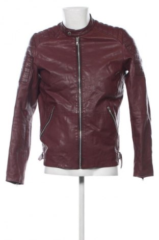 Geacă de piele pentru bărbati Jack & Jones, Mărime M, Culoare Roșu, Preț 988,00 Lei