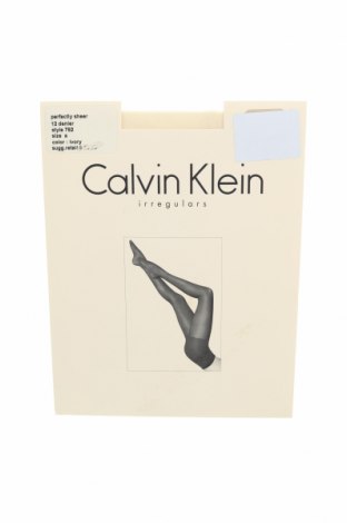 Чорапогащи Calvin Klein, Размер S, Цвят Екрю, Цена 51,45 лв.
