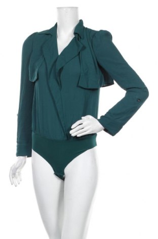 Дамска блуза - боди Elisabetta Franchi, Размер M, Цвят Зелен, Полиестер, полиамид, еластан, Цена 35,74 лв.