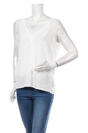 Дамска блуза Naf Naf, Размер L, Цвят Бял, 58% полиестер, 40% вискоза, 2% еластан, Цена 20,65 лв.