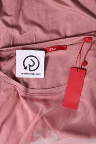 Дамска блуза S.Oliver, Размер M, Цвят Розов, 95% вискоза, 5% еластан, Цена 59,25 лв.