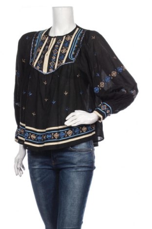 Дамска блуза Zara, Размер S, Цвят Черен, Вискоза, Цена 13,72 лв.
