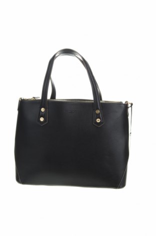 Дамска чанта Pourchet, Цвят Черен, Естествена кожа, Цена 237,65 лв.