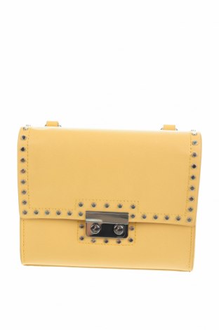Γυναικεία τσάντα Zara, Χρώμα Κίτρινο, Δερματίνη, Τιμή 27,09 €