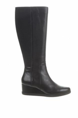 Γυναικείες μπότες Geox, Μέγεθος 37, Χρώμα Μαύρο, Γνήσιο δέρμα, κλωστοϋφαντουργικά προϊόντα, Τιμή 133,15 €