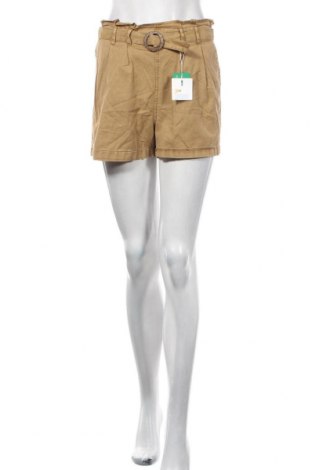 Дамски къс панталон ONLY, Размер S, Цвят Кафяв, 88% памук, 12% лен, Цена 36,75 лв.