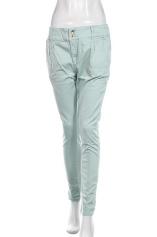 Дамски панталон Cipo & Baxx, Размер L, Цвят Син, 97% памук, 3% еластан, Цена 57,85 лв.