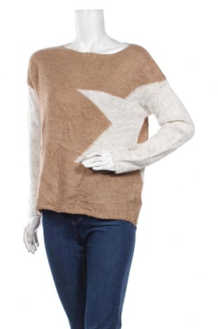 Дамски пуловер Anyplace, Размер M, Цвят Кафяв, 57% акрил, 29% полиамид, 7% вискоза, 7% вълна, Цена 25,20 лв.