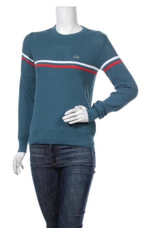 Дамски пуловер Lacoste, Размер S, Цвят Син, Памук, Цена 223,30 лв.