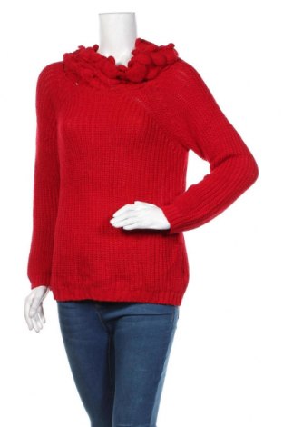 Damski sweter Made In Italy, Rozmiar M, Kolor Czerwony, 70%akryl, 30% wełna, Cena 76,80 zł