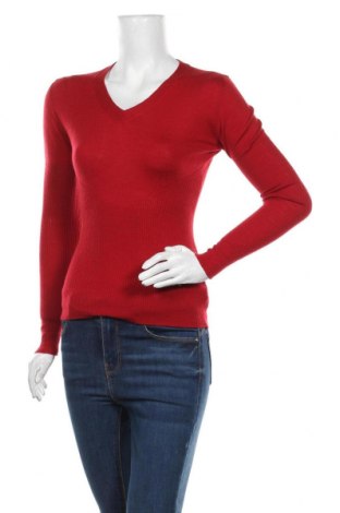 Дамски пуловер Max Mara, Размер M, Цвят Червен, 100% вълна, Цена 138,60 лв.