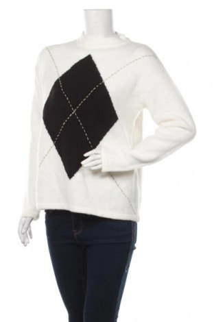 Дамски пуловер S.Oliver Black Label, Размер M, Цвят Бял, 63% полиакрил, 32% полиамид, 5% вълна, Цена 111,30 лв.