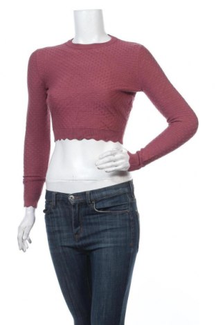 Дамски пуловер Zara, Размер S, Цвят Розов, 72% вискоза, 28% полиамид, Цена 35,70 лв.