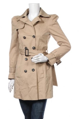 Дамски шлифер Zara, Размер S, Цвят Бежов, 97% памук, 3% еластан, Цена 51,45 лв.