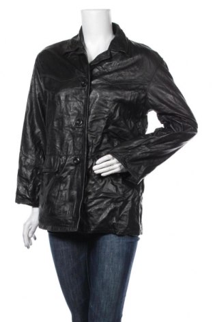 Дамско кожено яке, Размер S, Цвят Черен, Естествена кожа, Цена 65,10 лв.