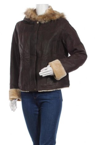 Γυναικείο δερμάτινο μπουφάν, Μέγεθος XL, Χρώμα Καφέ, Γνήσιο δέρμα, Τιμή 103,27 €
