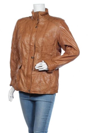 Дамско кожено яке, Размер XL, Цвят Кафяв, Естествена кожа, Цена 111,30 лв.